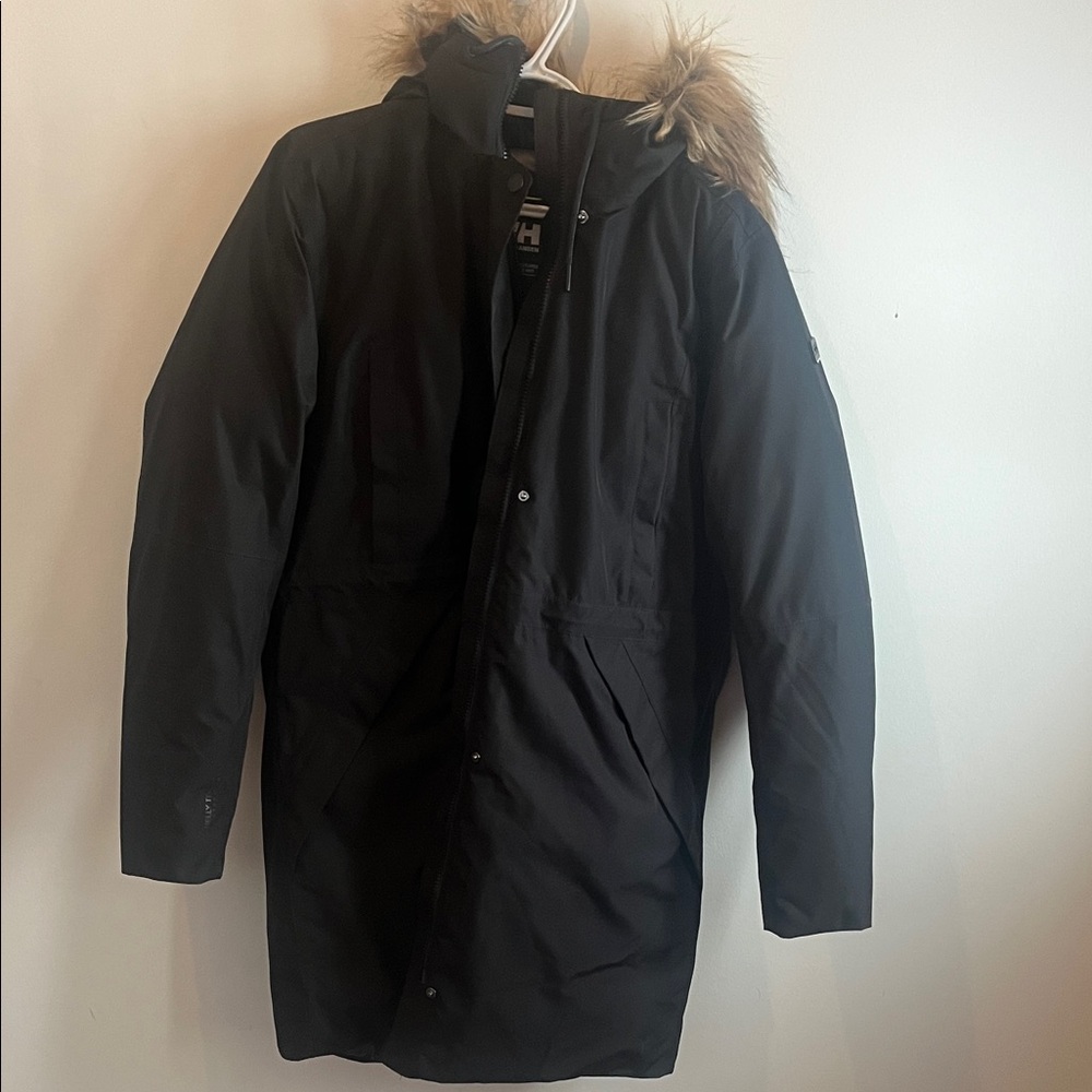 Helly Hansen Women’s Black Puffer Coat with Fur Hood